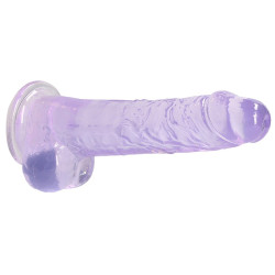 Real Rock Crystal Gode Crystal Clear 16 x 4cm Violet